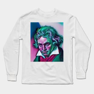 Ludwig van Beethoven Portrait | Ludwig van Beethoven Artwork 4 Long Sleeve T-Shirt